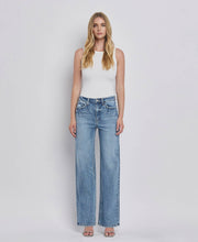 Load image into Gallery viewer, 90'S SUPER HIGH RISE MEDIUM WASH WIDE JEANS