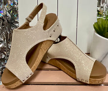 Load image into Gallery viewer, Volta Gold Shimmer Wedge