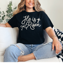 Load image into Gallery viewer, He is Risen Faux Pearls Graphic Tee