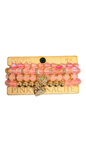 Load image into Gallery viewer, Blush & Gold Heart Bracelet Stack