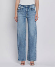 Load image into Gallery viewer, 90'S SUPER HIGH RISE MEDIUM WASH WIDE JEANS