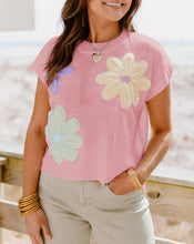 Load image into Gallery viewer, Floral Short Sleeve Sweater Top