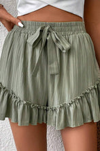 Load image into Gallery viewer, Ruffle Hem Textured Shorts
