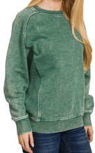 Load image into Gallery viewer, ACID WASHED FLEECE SWEATSHIRTS SIDE RIB