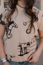 Load image into Gallery viewer, Wild West Horse Print Tee