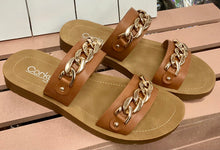 Load image into Gallery viewer, Seeing Double Cognac Sandal