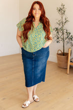 Load image into Gallery viewer, Anywhere We Go Flutter Sleeve Top in Blue Combo
