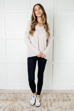 Load image into Gallery viewer, Basically Freezing Brushed Hacci Top in Sand Beige