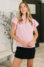 Load image into Gallery viewer, Beauty & Brains Textured Split Neck Blouse
