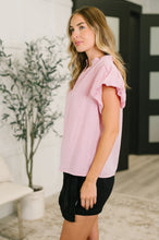 Load image into Gallery viewer, Beauty & Brains Textured Split Neck Blouse