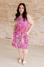 Load image into Gallery viewer, Bless Your Heart V-Neck Dress in Neon Fuchsia