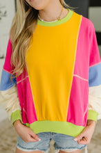 Load image into Gallery viewer, Blockbuster Color Block Pullover in Bright