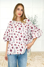 Load image into Gallery viewer, Blossom Breeze Balloon Sleeve Blouse