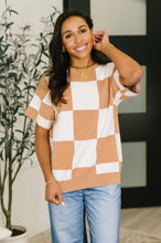 Load image into Gallery viewer, Cafe Check Relaxed Fit Sweater