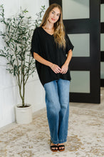 Load image into Gallery viewer, Coastal Ease V-Neck Top in Black