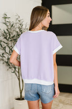 Load image into Gallery viewer, Contrast Club Color Block Top in Lilac, Orange and Denim