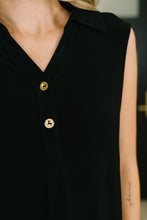 Load image into Gallery viewer, Coral Sands Collared Tank Dress in Black