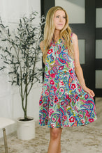 Load image into Gallery viewer, Coral Sands Collared Tank Dress in Light Floral Paisley
