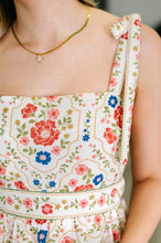 Load image into Gallery viewer, Country Crush Adjustable Strap Dress in Cream and Red