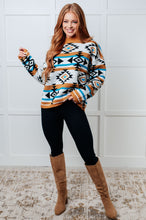 Load image into Gallery viewer, Desert Vibes Geometric Striped Sweater