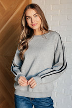 Load image into Gallery viewer, Don't Get Stuck Stripe Detail Sweatshirt
