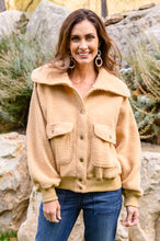 Load image into Gallery viewer, Don't Stress Oversized Collar Sherpa Jacket In Taupe