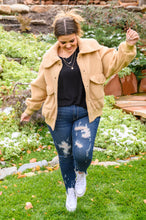 Load image into Gallery viewer, Don't Stress Oversized Collar Sherpa Jacket In Taupe