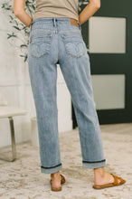Load image into Gallery viewer, Elaine Mid Rise Boyfriend with Distress & Cuff