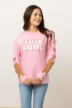 Load image into Gallery viewer, Feelin Festive Pink Sweater