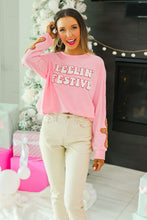 Load image into Gallery viewer, Feelin Festive Pink Sweater