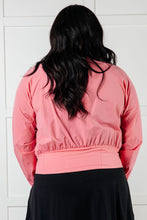 Load image into Gallery viewer, Fit Happens Nylon Tennis Jacket in Coral Rose