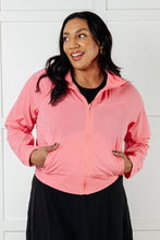 Load image into Gallery viewer, Fit Happens Nylon Tennis Jacket in Coral Rose