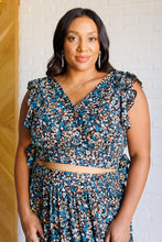 Load image into Gallery viewer, Flutter of Florals V-Neck Crop and Skirt Set