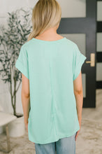 Load image into Gallery viewer, Foundation First Waffle Knit Relaxed Tee in Mint
