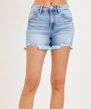 Load image into Gallery viewer, Bristol High Rise Distressed Step Hem Shorts
