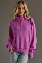 Load image into Gallery viewer, Purple Scuba Half Zip