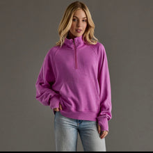 Load image into Gallery viewer, Purple Scuba Half Zip