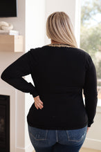 Load image into Gallery viewer, Glitter Lining Long Sleeve V-Neck Top