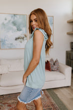 Load image into Gallery viewer, Good For You Ruffle Detail Tank