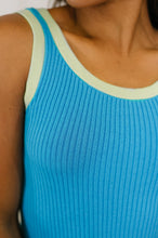 Load image into Gallery viewer, Handled It Contrast Trim Tank in Blue
