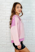 Load image into Gallery viewer, Here for Now Color Block Hoodie in Pink