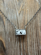 Load image into Gallery viewer, Genuine Najavo Handmade White Buffalo Sterling Silver Pendant Necklace