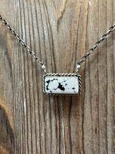 Load image into Gallery viewer, Genuine Najavo Handmade White Buffalo Sterling Silver Pendant Necklace