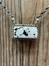 Load image into Gallery viewer, Genuine Najavo Handmade White Buffalo Sterling Silver Pendant Necklace