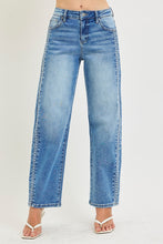 Load image into Gallery viewer, Paisley Embroidered Barrel Jeans