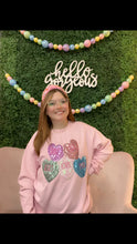 Load image into Gallery viewer, Sequin Candy Hearts Sweatshirt