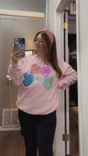 Load image into Gallery viewer, Sequin Candy Hearts Sweatshirt