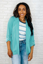 Load image into Gallery viewer, I'm Really That Gal Open Front Blazer in Aqua