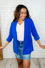 Load image into Gallery viewer, I'm Really That Gal Open Front Blazer in Royal Blue