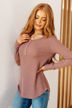 Load image into Gallery viewer, It's Been So Long Henley in Mulberry
